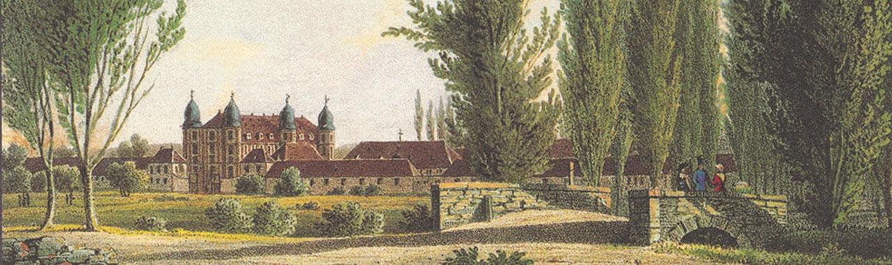Schloss Gottesaue um 1835