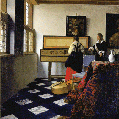 Jan Vermeer van Delft: Die Musikstunde